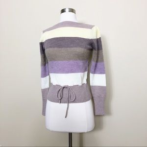 BEST Vintage 70s Colorblock Pastel Stripe Sweater
